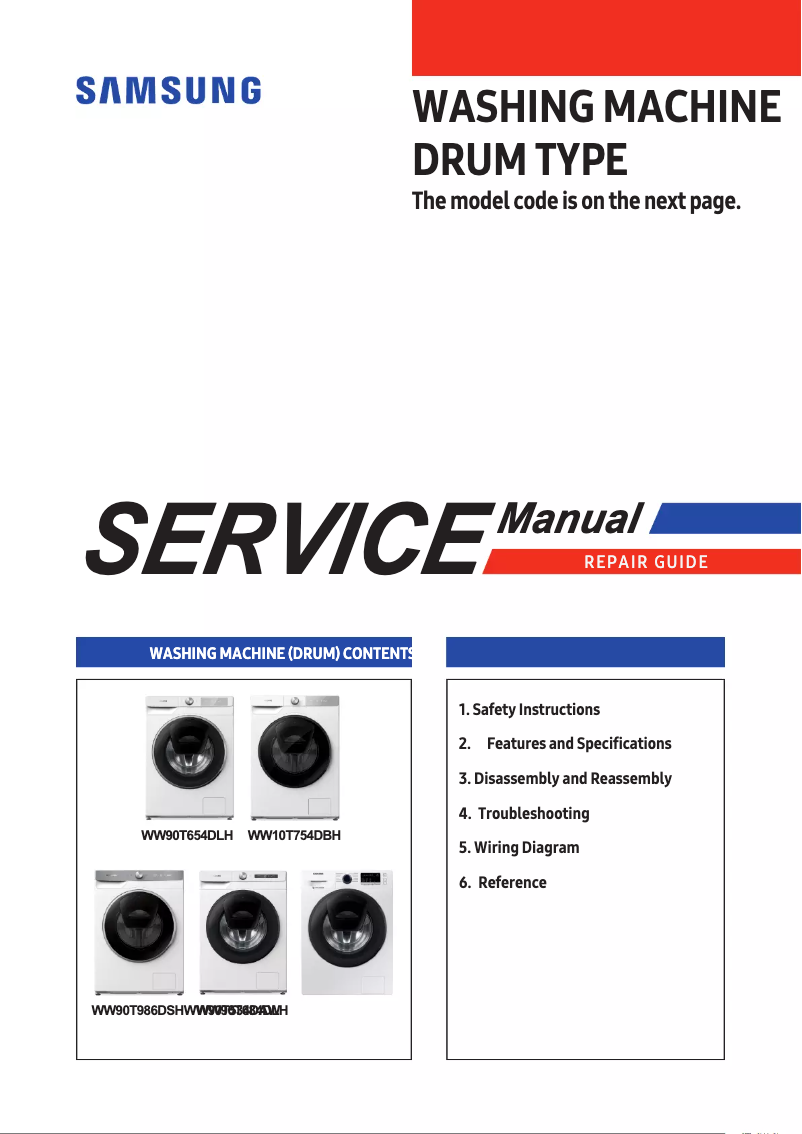 Page n°1 - Manuel utilisateur Samsung WW9GT684ALE