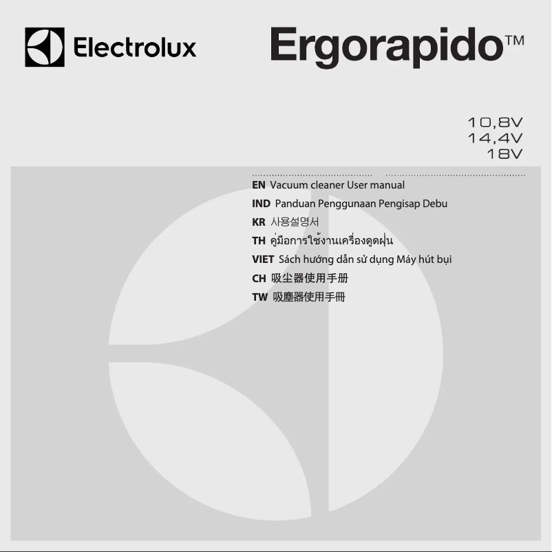 Page 1 de la notice Manuel utilisateur Electrolux Ergorapido ZB3105AK