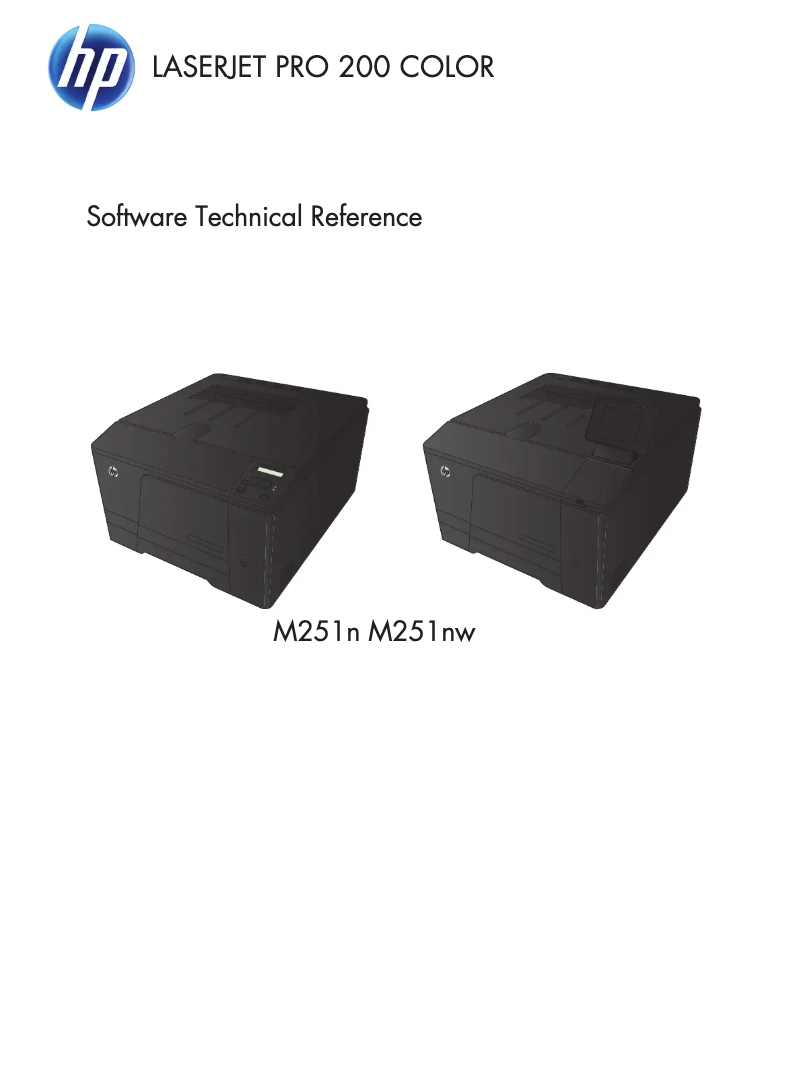 Page 1 de la notice Manuel utilisateur HP LaserJet Pro 200 Color Printer M251N