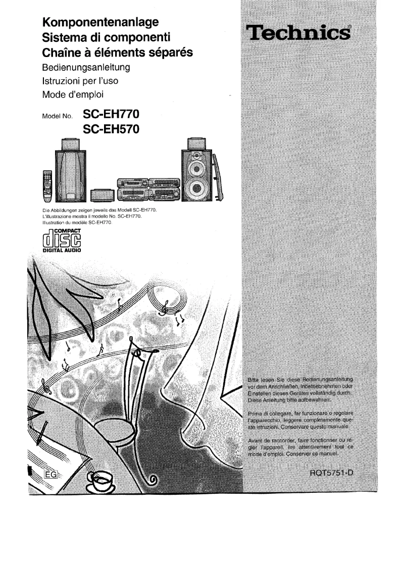 Página 1 del manual Manual de usuario Technics SC-EH770