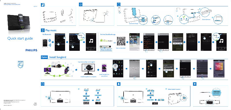 Page 1 de la notice Guide de démarrage rapide Philips AS141