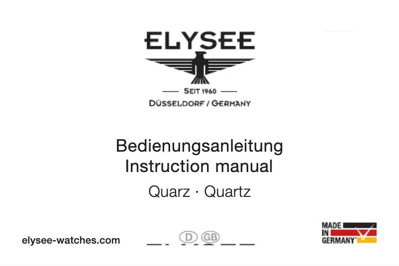 Page n°1 - Manuel utilisateur Elysee Diomedes Ii 83017L