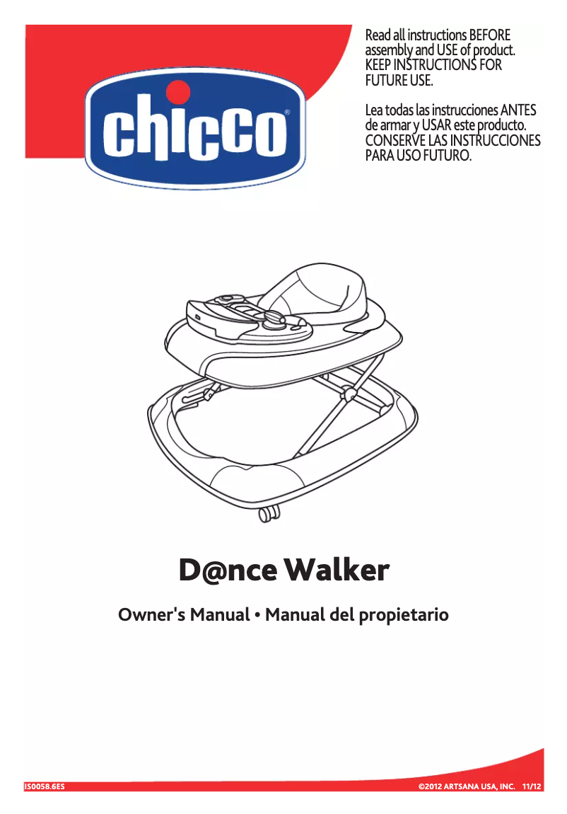 Página 1 del manual Manual de usuario Chicco D@nce Walker