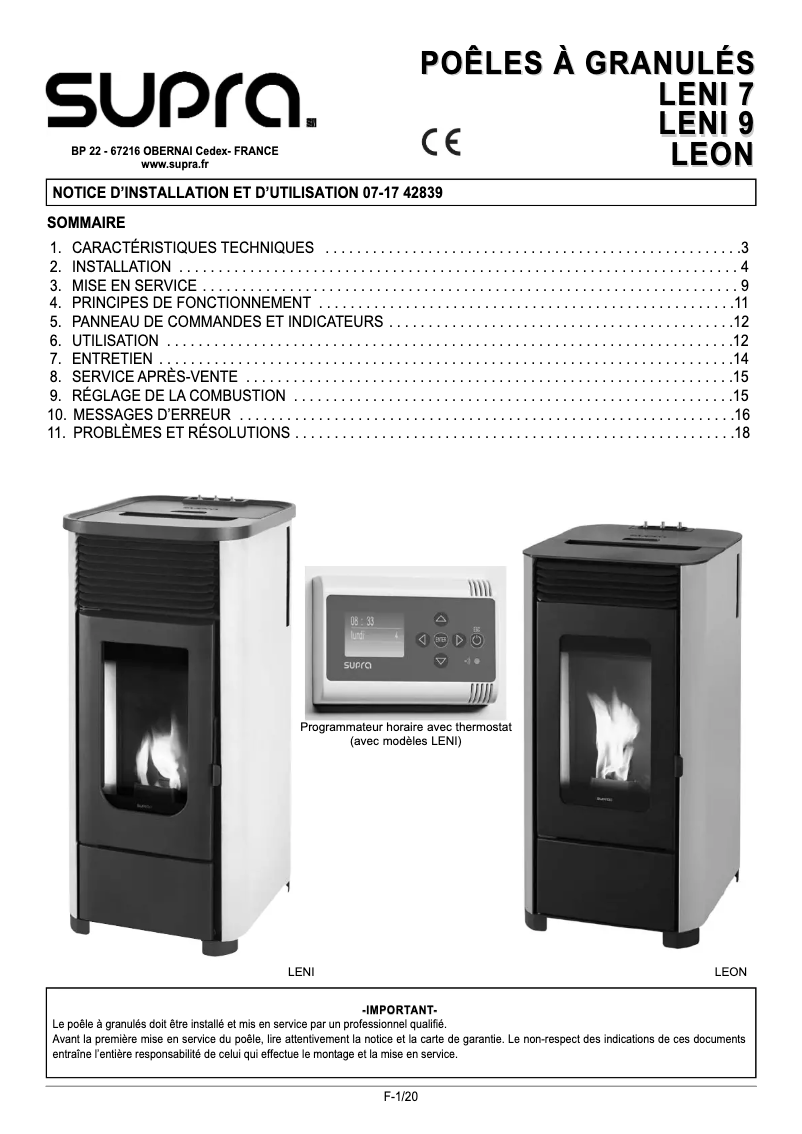 Página 1 del manual Manual de usuario Supra LENI 9