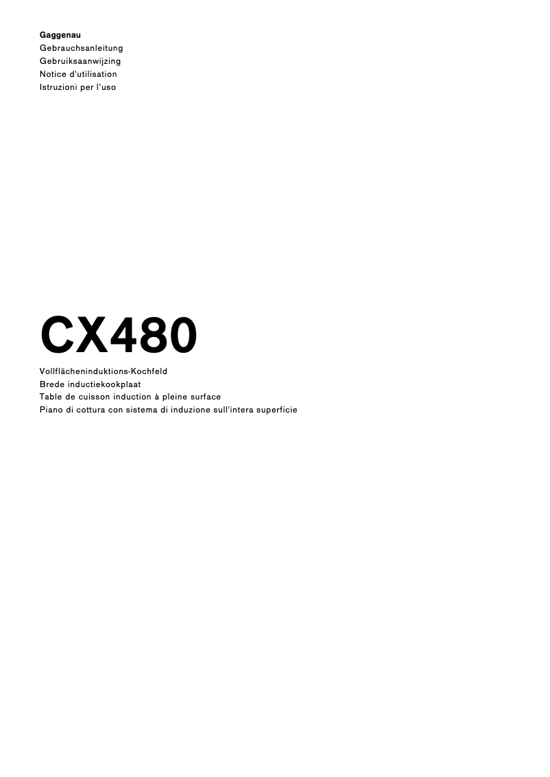 Image de la première page du manuel de l'appareil CX480111