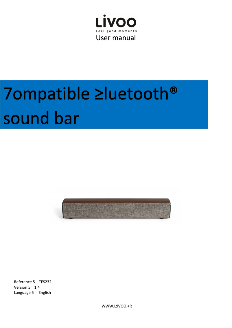 Page 1 de la notice Manuel utilisateur Livoo TES232