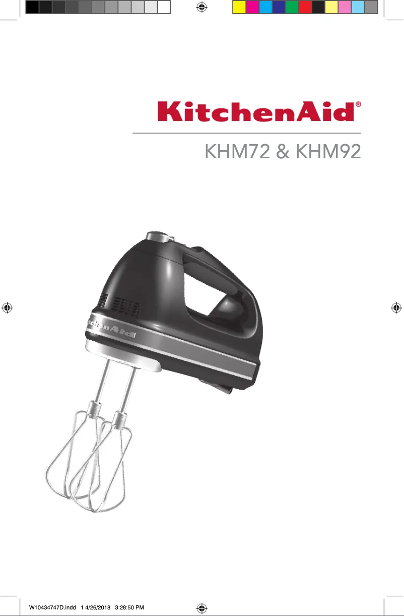 Page 1 de la notice Guide d'installation KitchenAid KHM7210CU