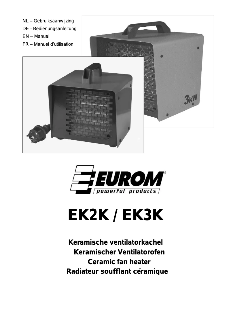 Página 1 del manual Manual de usuario Euromac EK2K