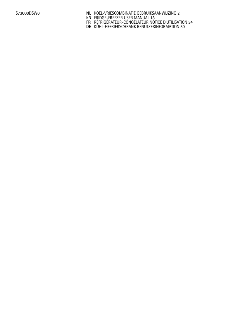 Page 1 de la notice Manuel utilisateur AEG S73000DSW0