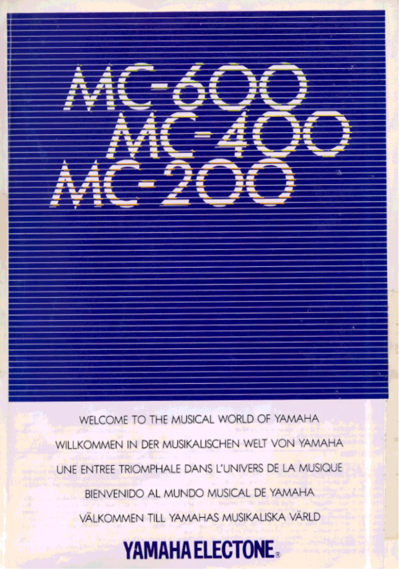 Image de la première page du manuel de l'appareil Electone MC-200