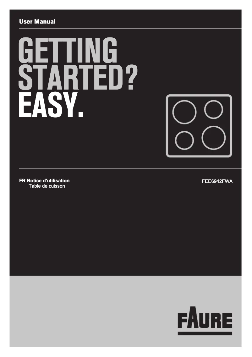 Page n°1 - Manuel utilisateur Faure FEE6942FWA