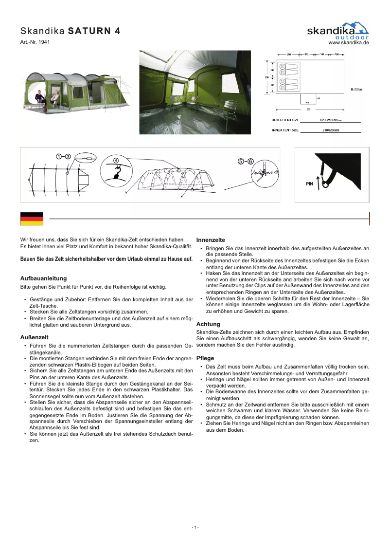 Image de la première page du manuel de l'appareil Saturn 4