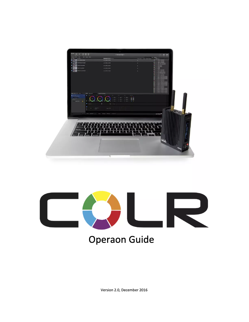 Page 1 de la notice Manuel utilisateur Teradek COLR