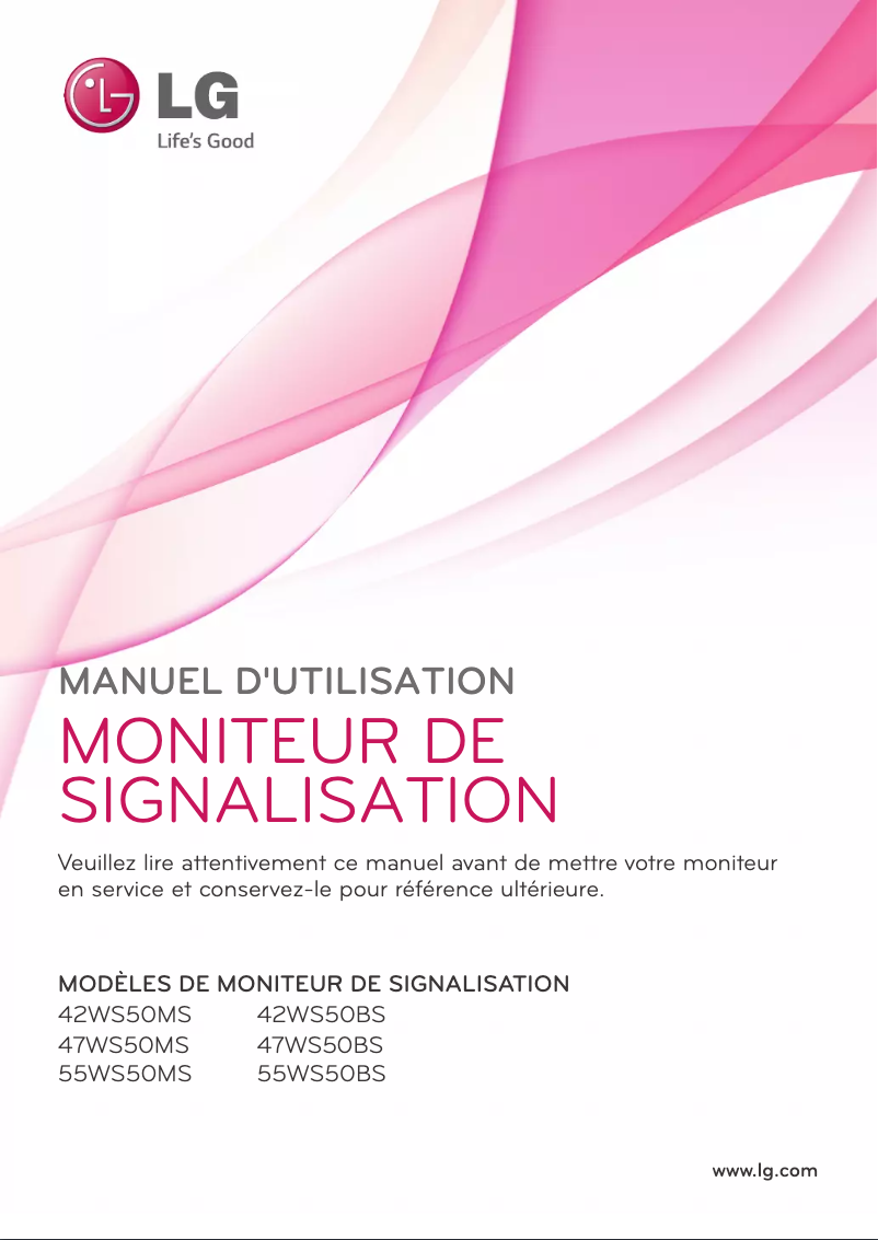 Page n°1 - Manuel utilisateur LG 55WS50BS-B