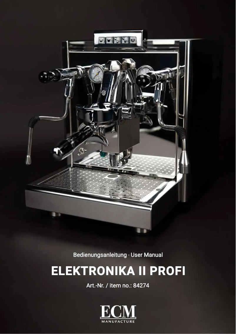 Page 1 de la notice Manuel utilisateur ECM Elektronika II Profi