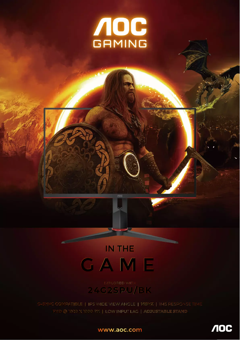 Page 1 de la notice Brochure AOC 24G2SPU