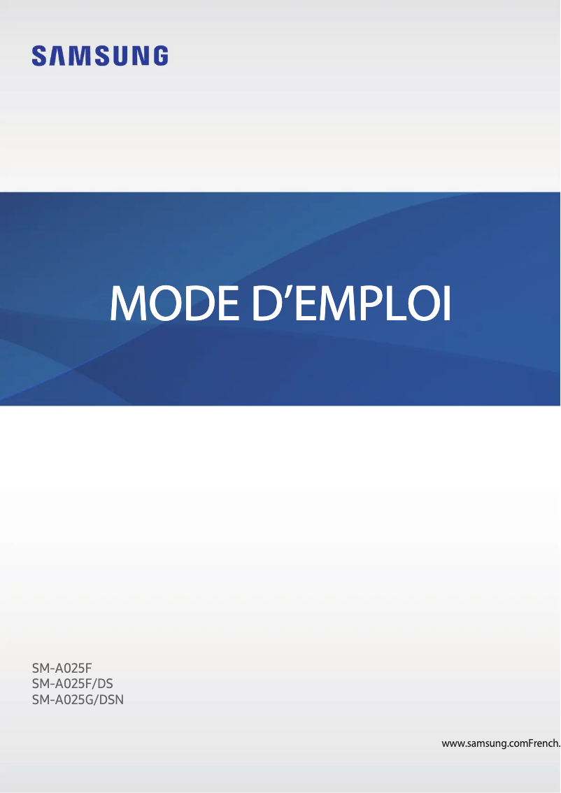 Page 1 de la notice Manuel utilisateur Samsung Galaxy A02s