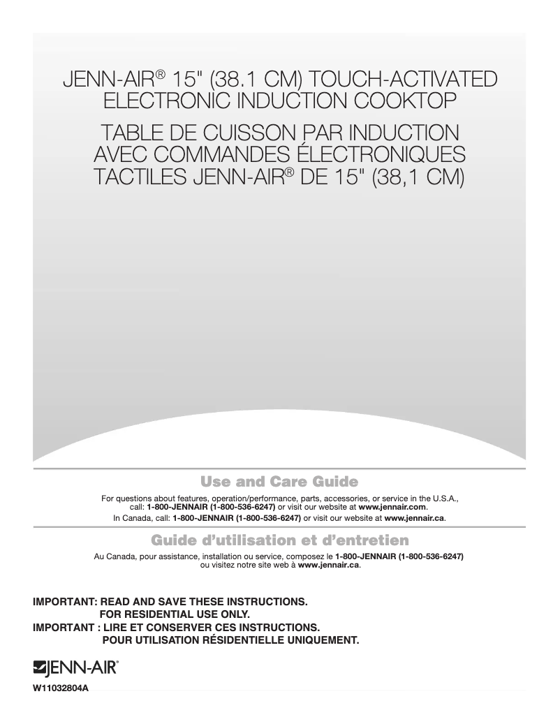 Page 1 de la notice Manuel utilisateur JennAir JIC4715GS