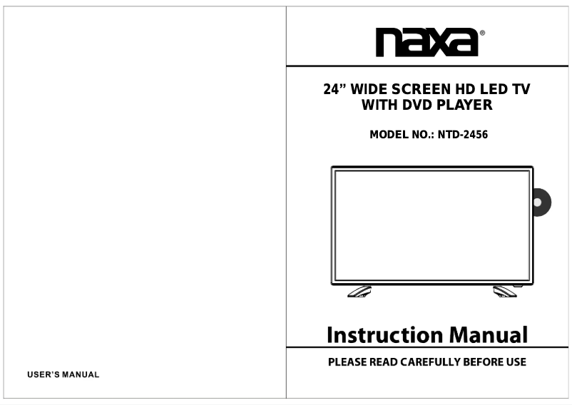 Page n°1 - Manuel utilisateur Naxa NTD-2456