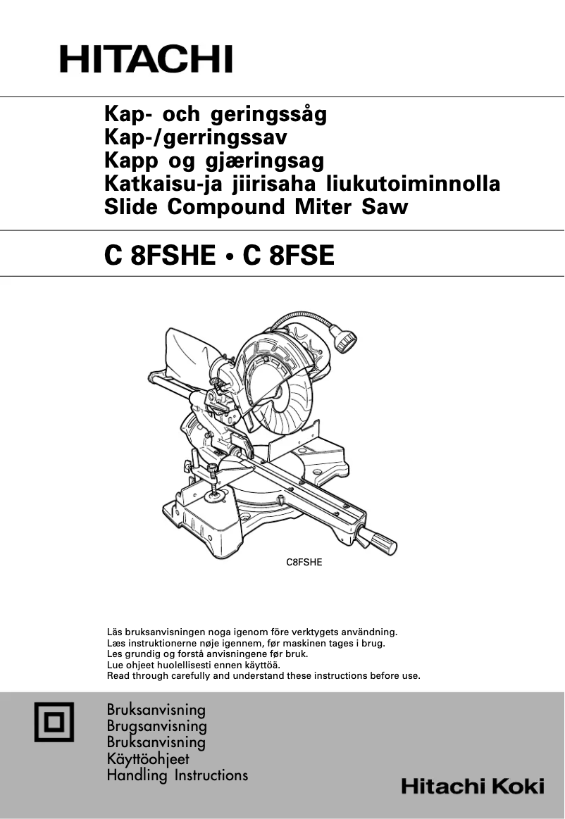 Page 1 de la notice Manuel utilisateur Hitachi C 8FSHE