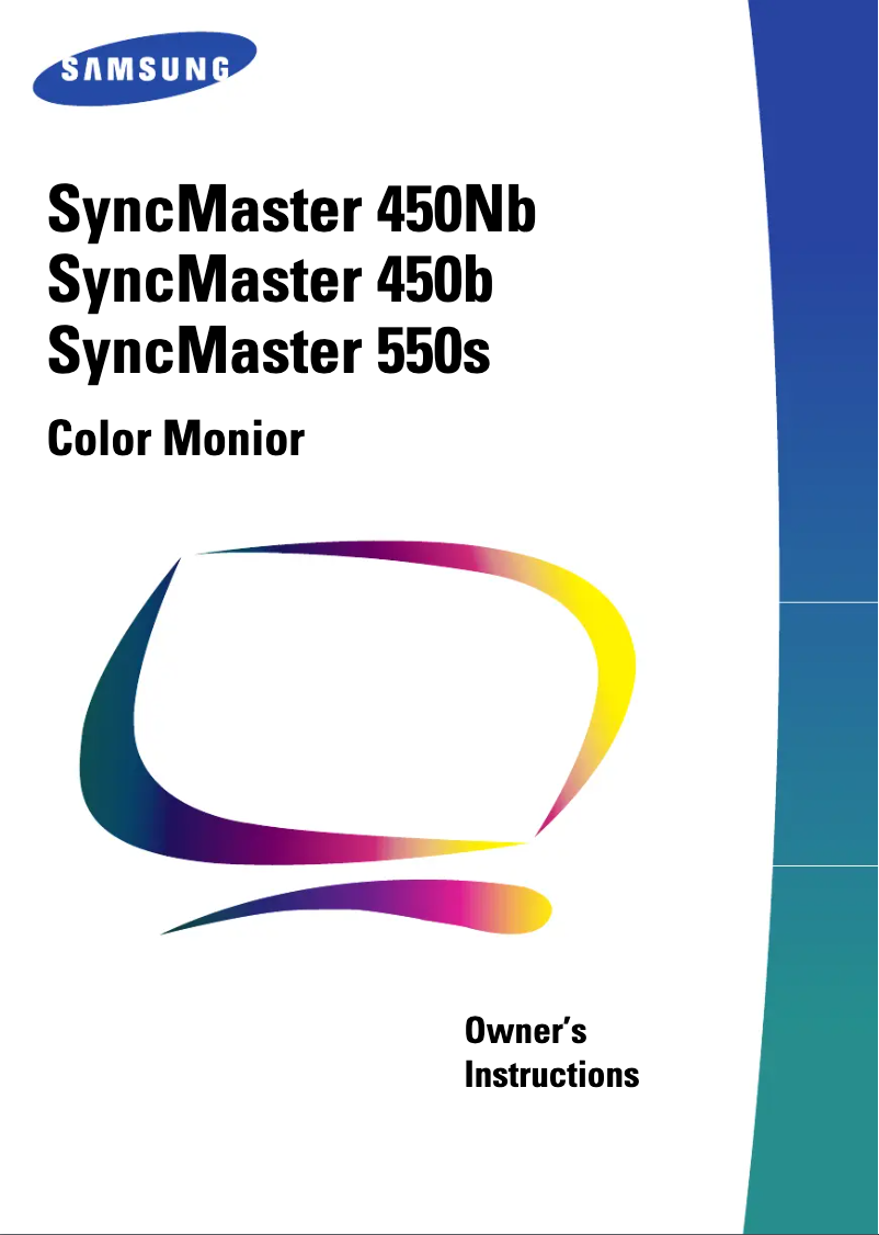 Page n°1 - Manuel utilisateur Samsung SyncMaster 450B