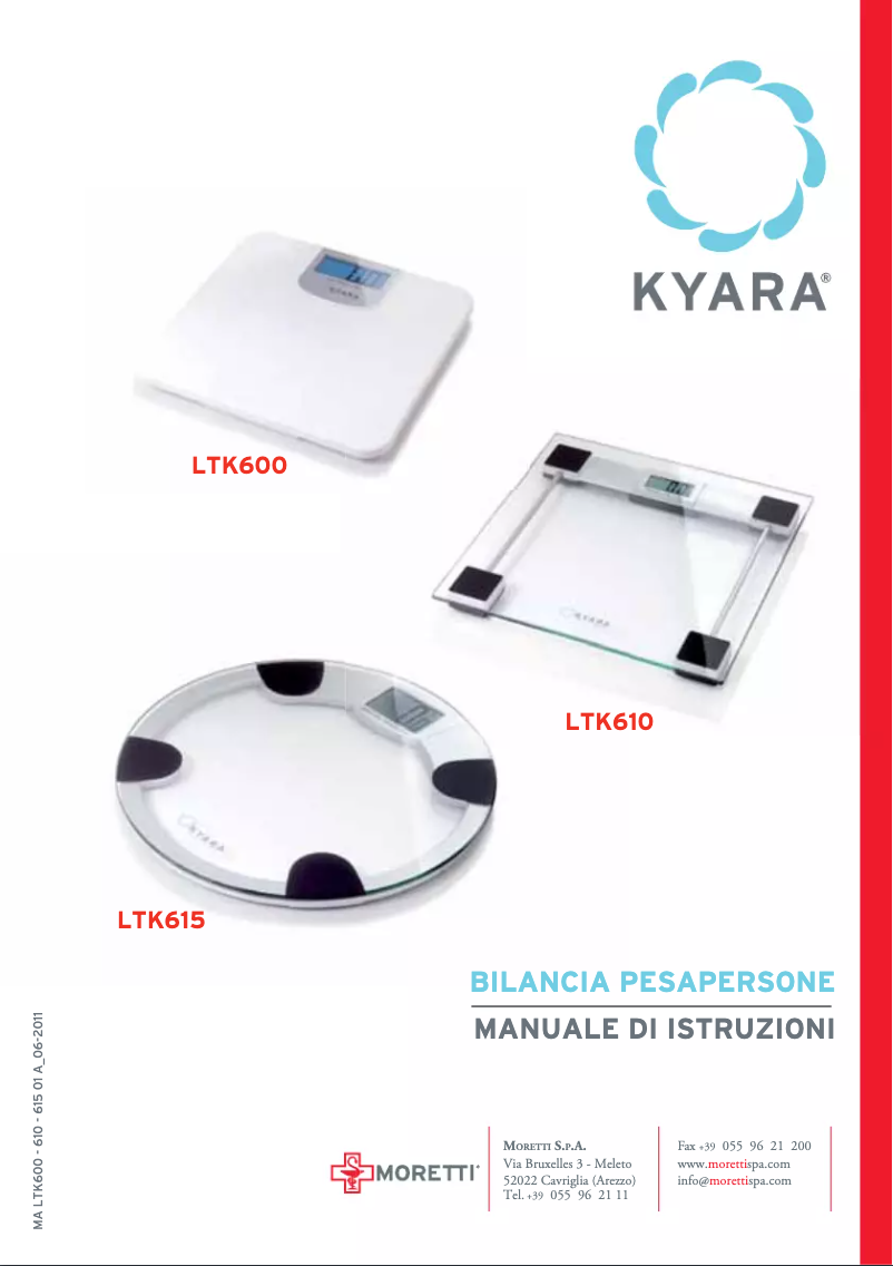Page 1 de la notice Manuel utilisateur Kyara LTK615