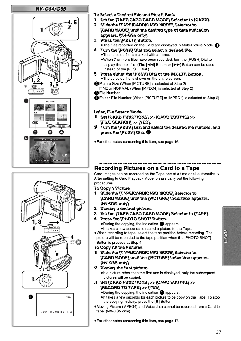 Page n°1 - Manuel utilisateur Panasonic NV-GS1