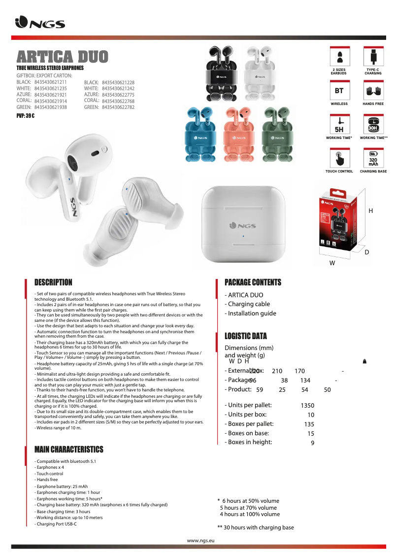 Image de la première page du manuel de l'appareil Artica DUO