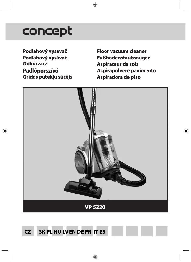 Page 1 de la notice Manuel utilisateur Concept VP5220