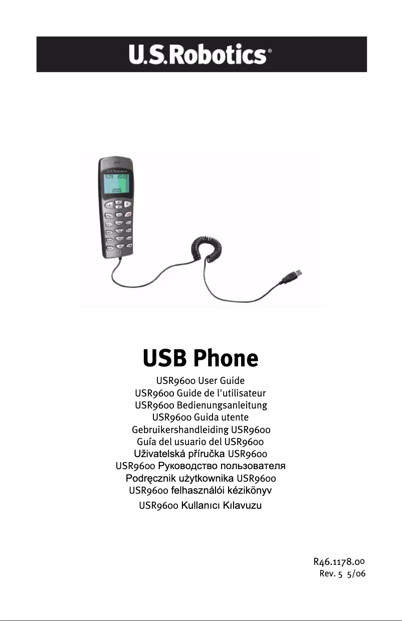 Imagen de la primera página del manual del dispositivo USB Internet Phone 9600