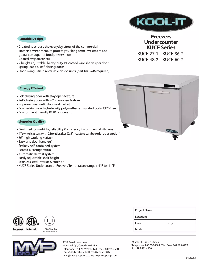 Imagen de la primera página del manual del dispositivo KUCF-36-2