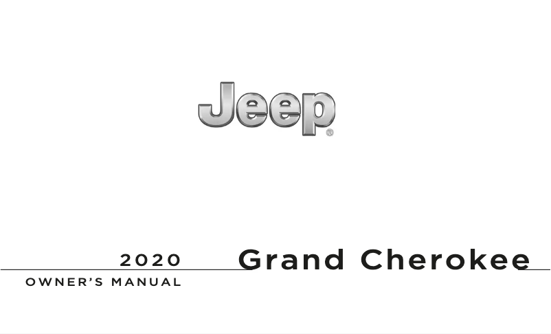 Page n°1 - Manuel utilisateur Jeep Grand Cherokee (2020)