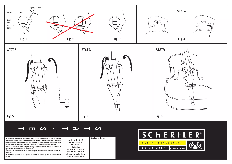 Page 1 de la notice Manuel utilisateur Schertler STAT-B