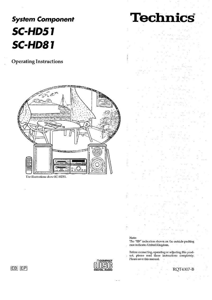 Page n°1 - Manuel utilisateur Panasonic SC-HD81
