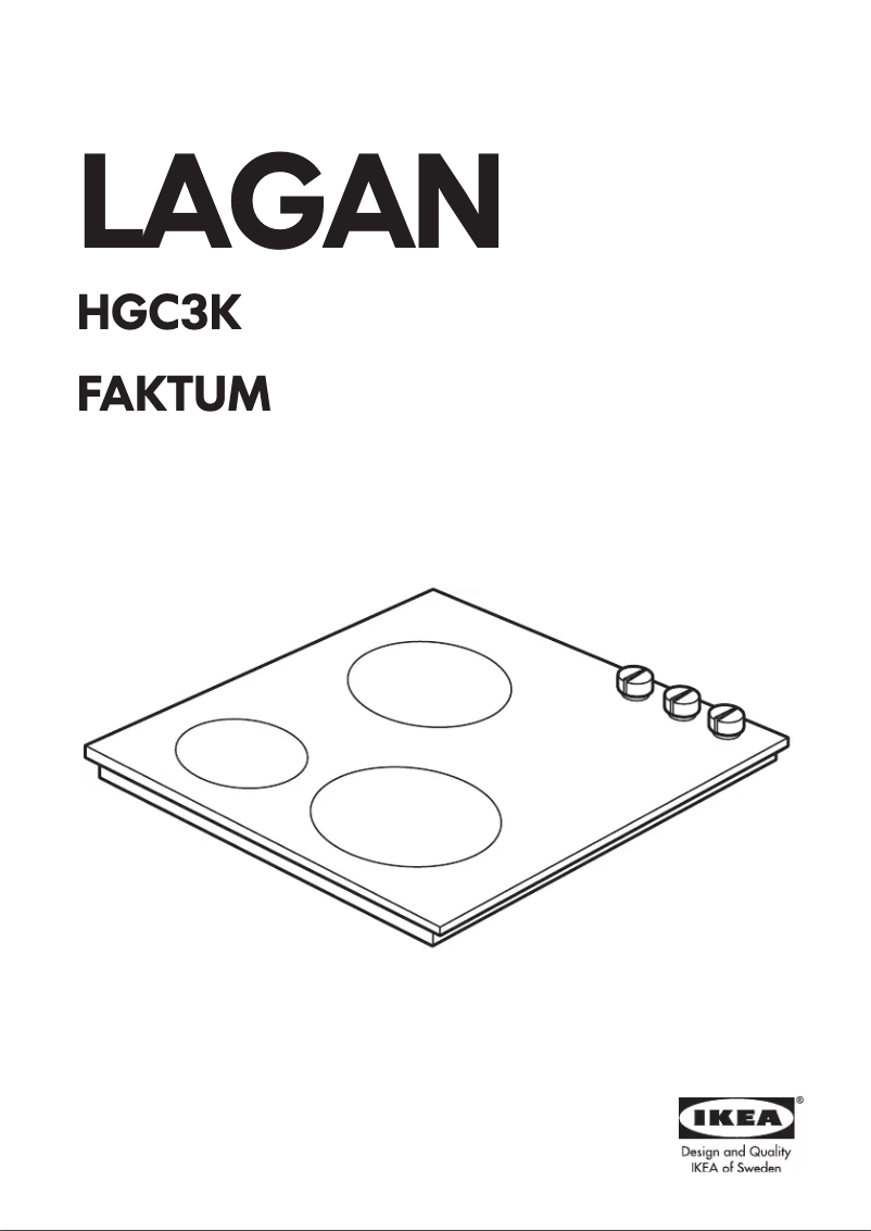 Image de la première page du manuel de l'appareil LAGAN HGC3K