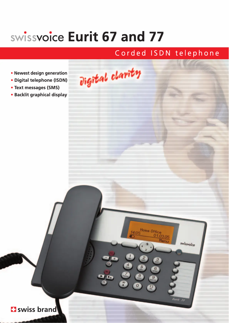 Página 1 del manual Ficha técnica Swissvoice Eurit 67