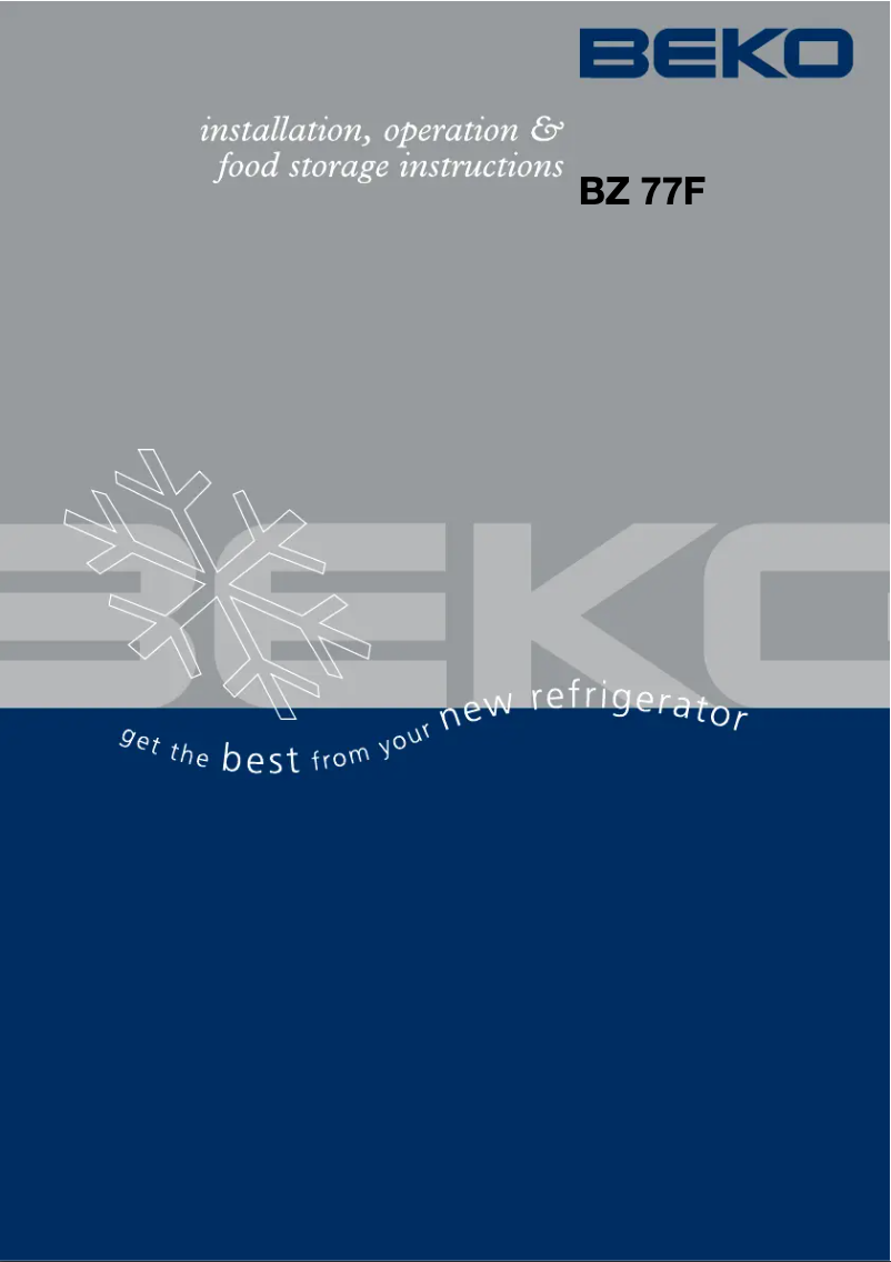 Page n°1 - Manuel utilisateur Beko FNM1541i