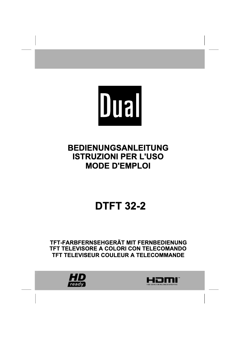 Page n°1 - Manuel utilisateur Dual DTFT 32-2