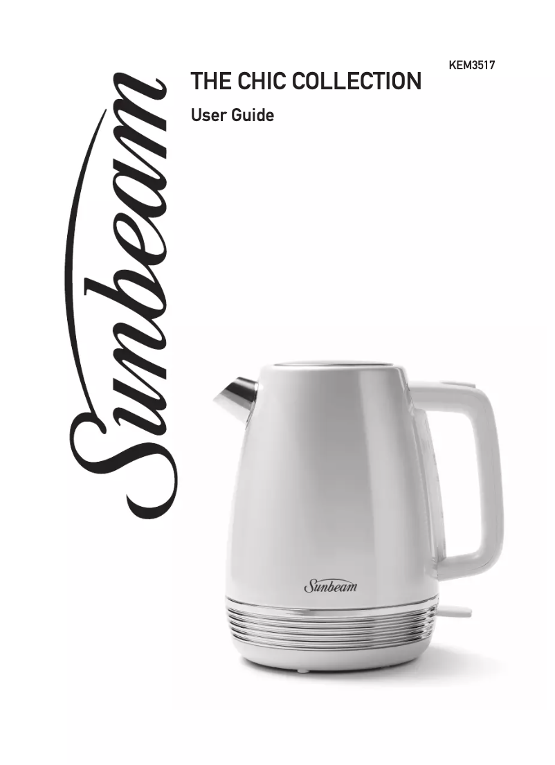 Page 1 de la notice Manuel utilisateur Sunbeam The Chic KEM3517