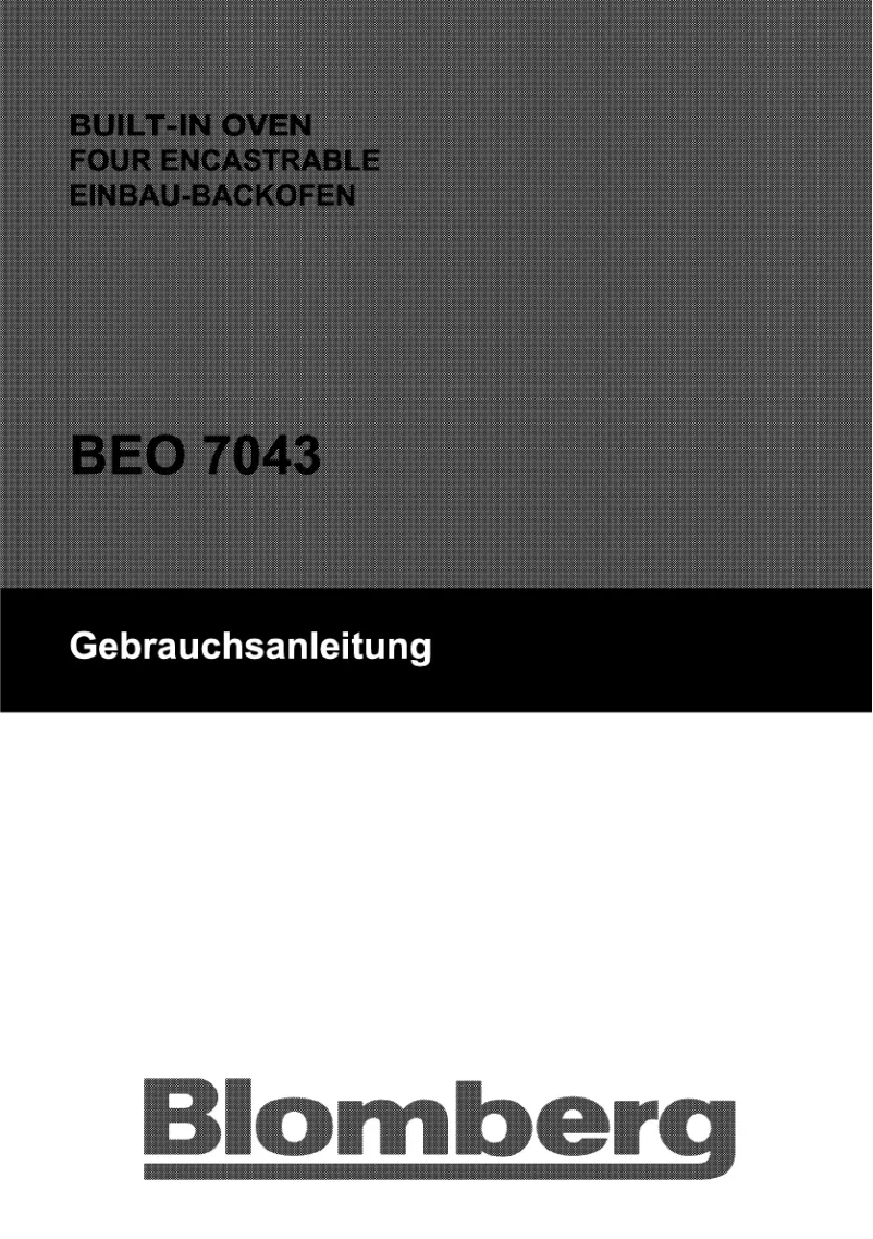 Image de la première page du manuel de l'appareil BEO 7043 X