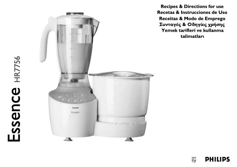 Page n°1 - Manuel utilisateur Philips HR7756