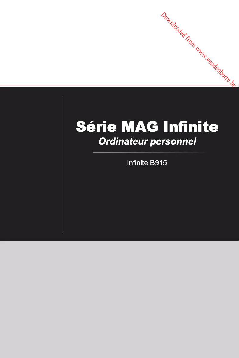Page n°1 - Manuel utilisateur MSI MAG Infinite