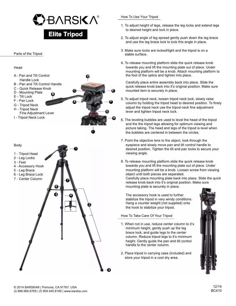 Page 1 de la notice Manuel utilisateur Barska AF12472