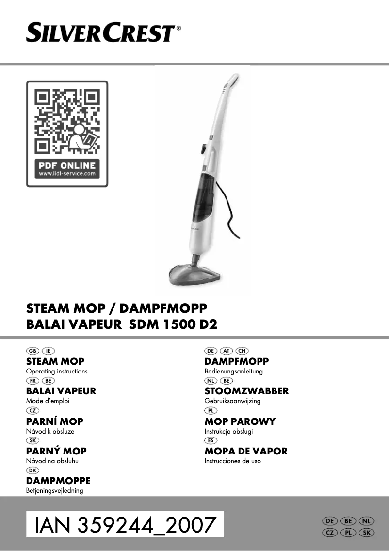 Image de la première page du manuel de l'appareil SDM 1500 D2