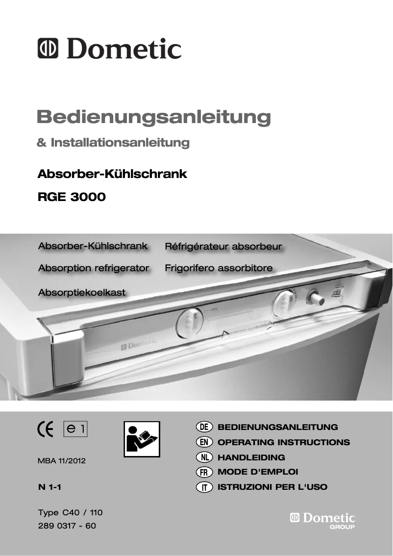 Page n°1 - Manuel utilisateur Dometic RGE 3000