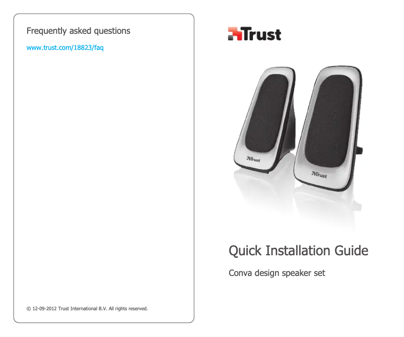 Page n°1 - Manuel utilisateur Trust Conva