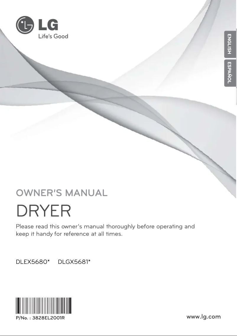 Page n°1 - Manuel utilisateur LG DLGX5681W