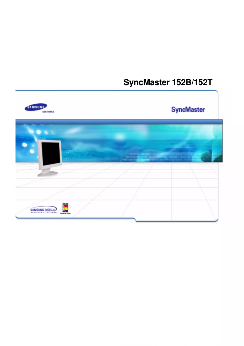Page n°1 - Manuel utilisateur Samsung SyncMaster 152S