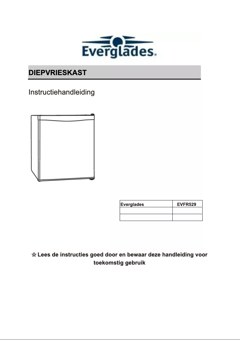 Page 1 de la notice Manuel utilisateur Everglades EVFR529