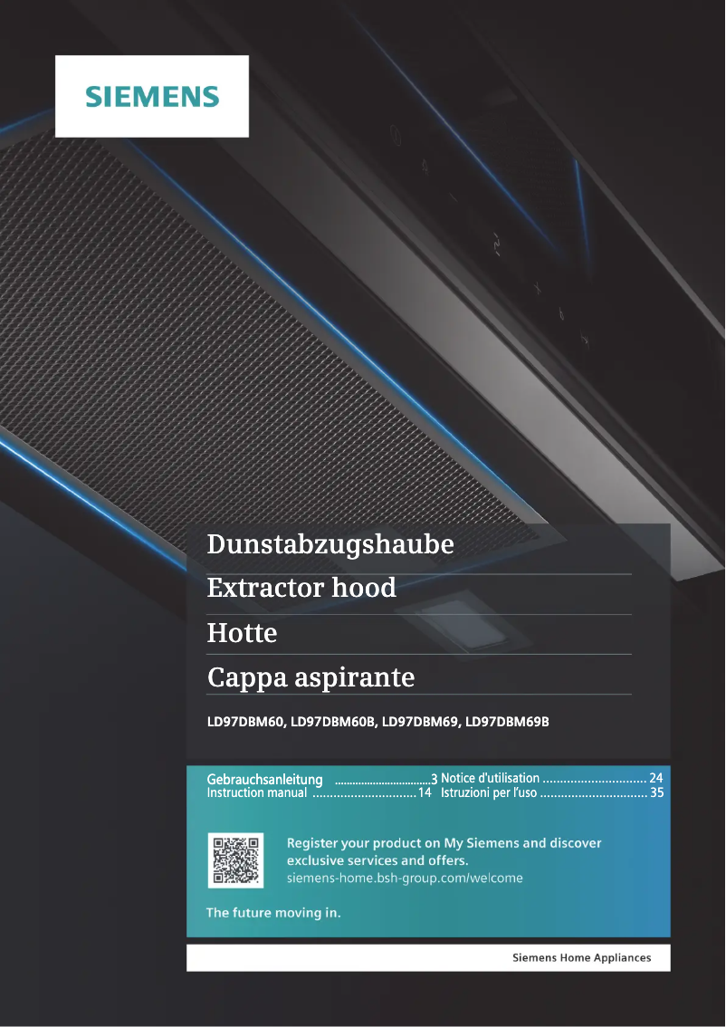 Page 1 de la notice Manuel utilisateur Siemens iQ700 LD97DBM69